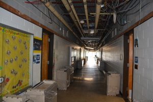 Gardner Road will have new heating/ ventilation and ductwork. All corridor ceilings will be raised when reinstalled.