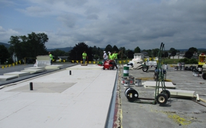 Portions of the roof at Big Flats have been replaced this summer. 